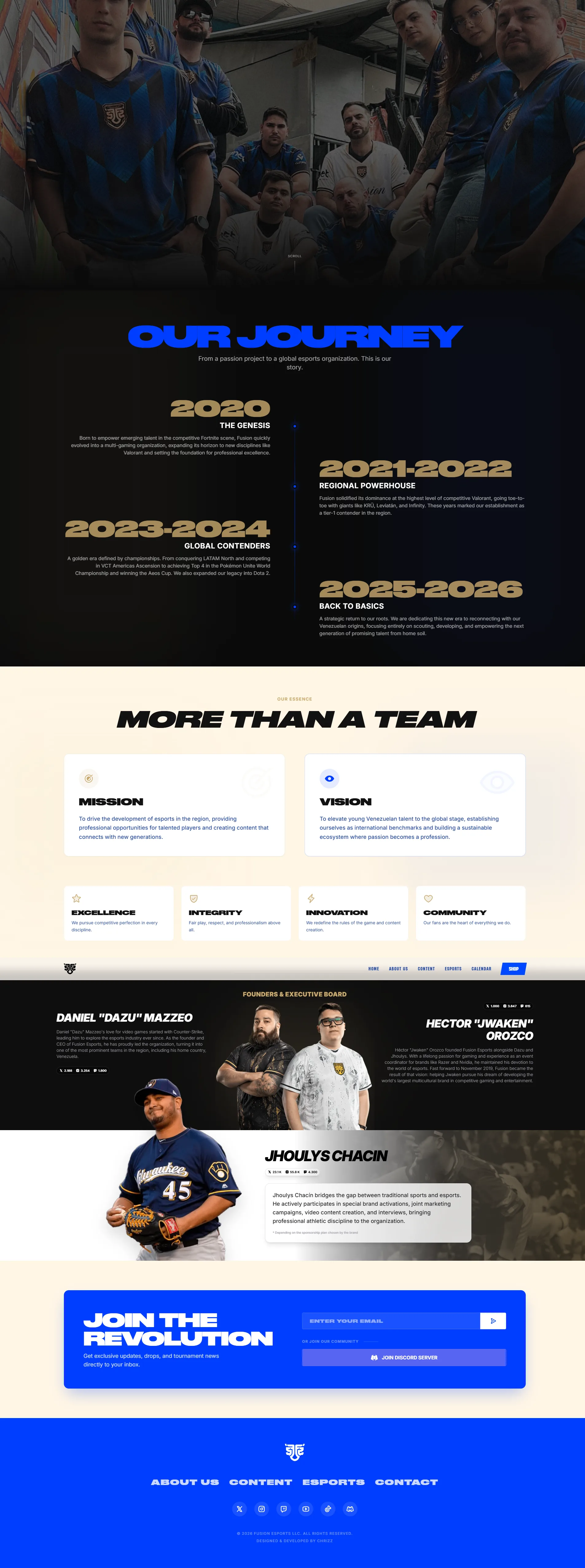 Fusion Esports — interface 2