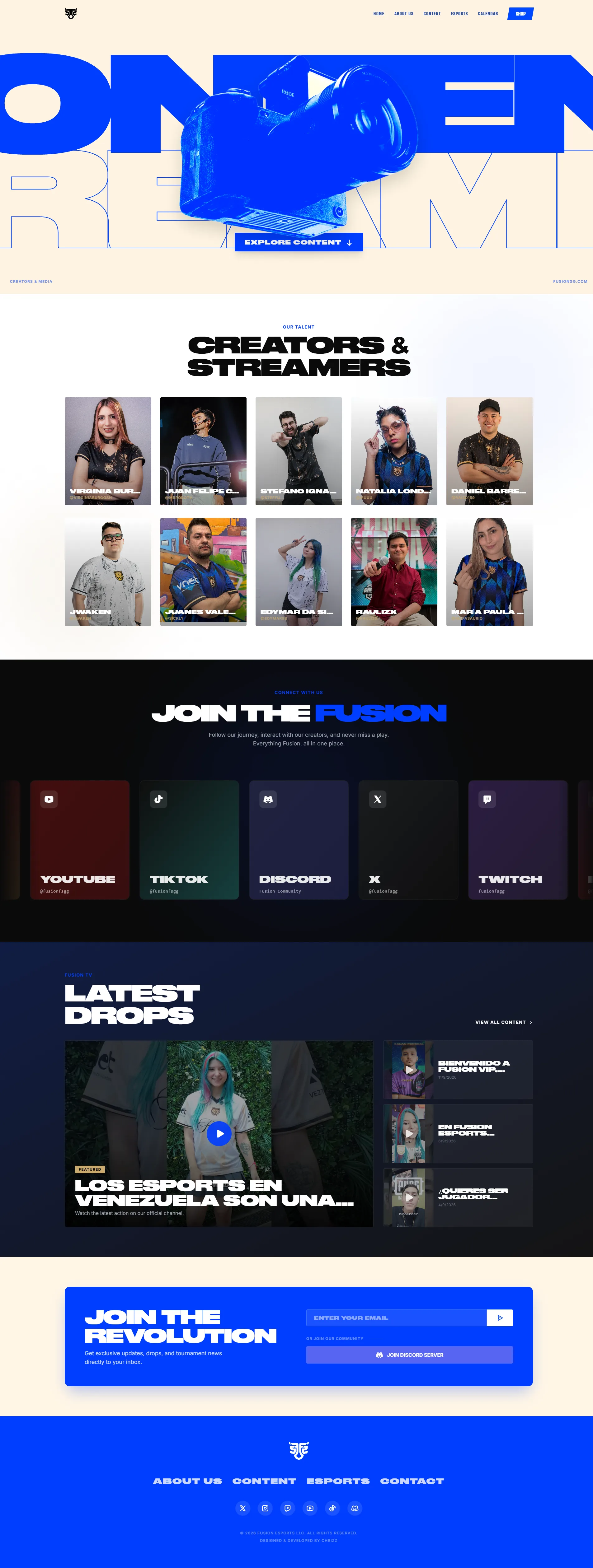 Fusion Esports — interface 3